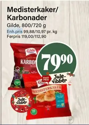Nærbutikken Medisterkaker/ Karbonader, NOK 79.9 tilbud