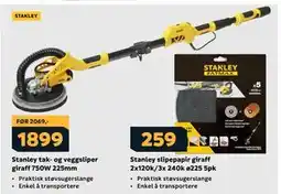 Megaflis Stanley tak- og veggsliper giraff 750W 225mm, NOK 1899 tilbud