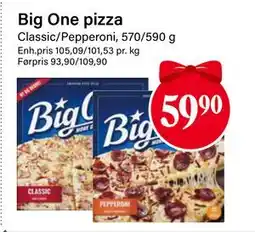 Nærbutikken Big One pizza, NOK 59.9 tilbud