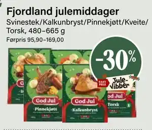 Nærbutikken Fjordland julemiddager tilbud