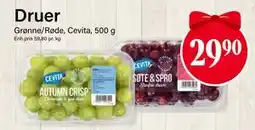 Nærbutikken Druer, NOK 29.9 tilbud
