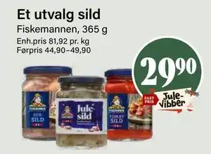 Et utvalg sild, NOK 29.9
