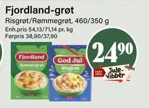 Nærbutikken Fjordland-grøt, NOK 24.9 tilbud