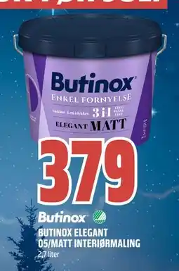 Obs Bygg BUTINOX ELEGANT 05/MATT INTERIØRMALING, NOK 379 tilbud