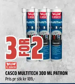 Obs Bygg CASCO MULTITECH 300 ML PATRON, NOK 189 tilbud