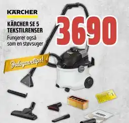 Obs Bygg KÄRCHER SE 5 TEKSTILRENSER, NOK 3690 tilbud