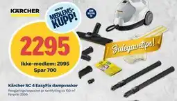 Obs Bygg Kärcher SC 4 EasyFix dampvasker, NOK 2995, Medlemspris tilbud