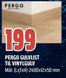 Obs Bygg PERGO GULVLIST TIL VINYLGULV, NOK 199 tilbud