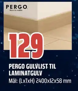 Obs Bygg PERGO GULVLIST TIL LAMINATGULV, NOK 129 tilbud
