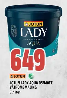 Obs Bygg JOTUN LADY AQUA 05/MATT VÅTROMSMALING, NOK 649 tilbud