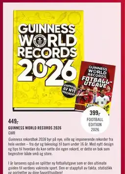 Ark Bokhandel GUINNESS WORLD RECORDS 2026, NOK 449 tilbud