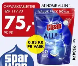 Sparkjøp OPPVASKTABLETTER, NOK 75 tilbud