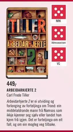 Ark Bokhandel ARBEIDARHJERTE 2, NOK 449 tilbud