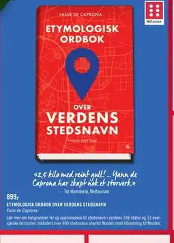 Ark Bokhandel ETYMOLOGISK ORDBOK OVER VERDENS STEDSNAVN, NOK 899 tilbud