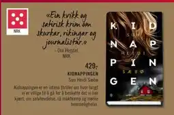 Ark Bokhandel KIDNAPPINGEN, NOK 429 tilbud