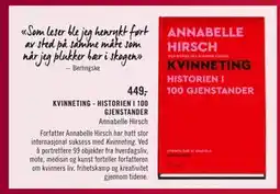 Ark Bokhandel KVINNETING - HISTORIEN I 100 GJENSTANDER, NOK 449 tilbud