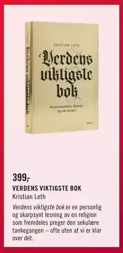 Ark Bokhandel VERDENS VIKTIGSTE BOK, NOK 399 tilbud