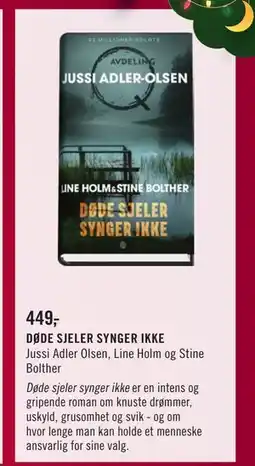 Ark Bokhandel DØDE SJELER SYNGER IKKE, NOK 449 tilbud