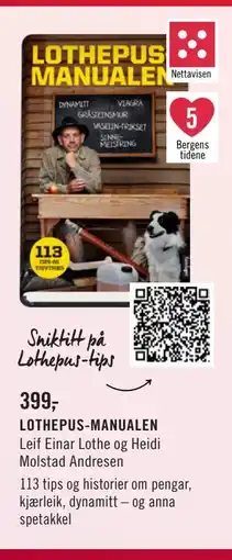Ark Bokhandel LOTHEPUS-MANUALEN, NOK 399 tilbud
