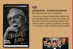 Ark Bokhandel LØRDAGSBARN - HISTORIEN OM SANGENE, NOK 429 tilbud