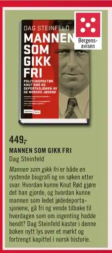 Ark Bokhandel MANNEN SOM GIKK FRI, NOK 449 tilbud