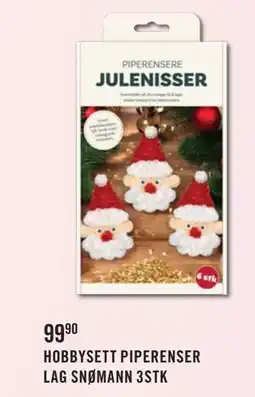 Ark Bokhandel HOBBYSETT PIPERENSER LAG JULENISSER 3STK, NOK 99.9 tilbud