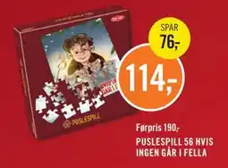 Ark Bokhandel PUSLESPILL 56 HVIS INGEN GÅR I FELLA, NOK 114 tilbud