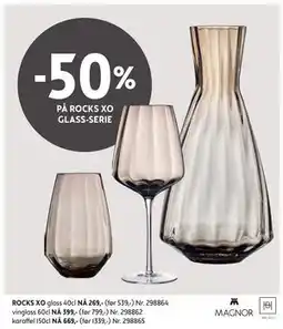 Bohus 50% PÅ ROCKS XO GLASS-SERIE tilbud