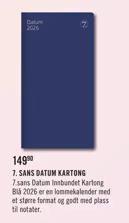 Ark Bokhandel 7. SANS DATUM KARTONG, NOK 149.9 tilbud