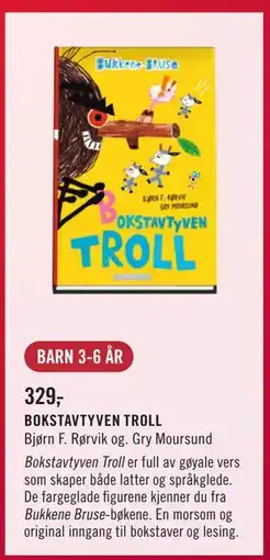 Ark Bokhandel BOKSTAVTYVEN TROLL, NOK 329 tilbud