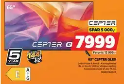 POWER 65 CEPTER QLED, NOK 7999 tilbud