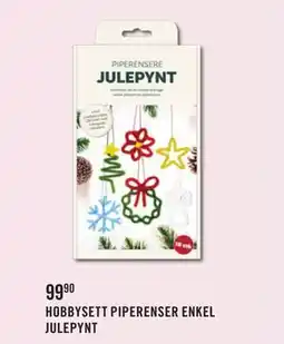 Ark Bokhandel HOBBYSETT PIPERENSER ENKEL JULEPYNT, NOK 99.9 tilbud