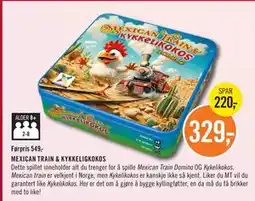 Ark Bokhandel MEXICAN TRAIN & KYKKELIGKOKOS, NOK 329 tilbud
