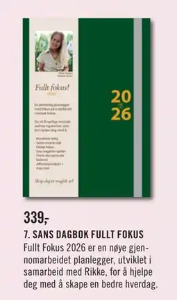 Ark Bokhandel 7. SANS DAGBOK FULLT FOKUS, NOK 339 tilbud