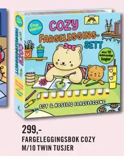 Ark Bokhandel FARGELEGGINGSBOK COZY M/10 TWIN TUSJER, NOK 299 tilbud