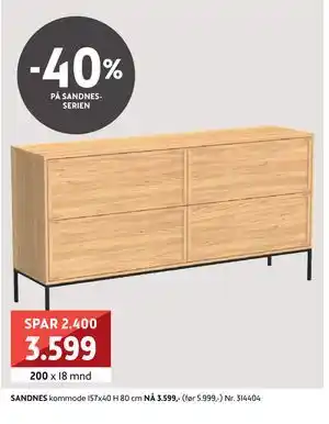 Bohus SANDNES kommode, NOK 3599 tilbud
