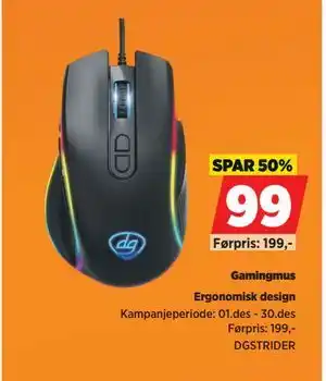 POWER Gamingmus, NOK 99 tilbud