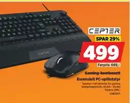 POWER Gaming-kombosett, NOK 499 tilbud