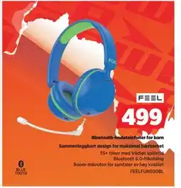 POWER Bluetooth-hodetelefoner for barn, NOK 499 tilbud