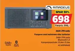 POWER DAB+/FM radio, NOK 698 tilbud