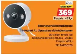 POWER Smart overvåkningskamera, NOK 369 tilbud