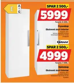 POWER Fryseskap, NOK 5999 tilbud