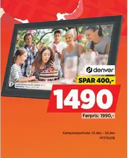 POWER DENVER PFF1503B, NOK 1490 tilbud