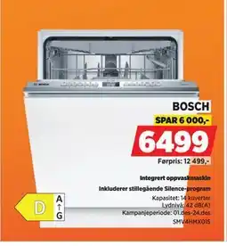 POWER Integrert oppvaskmaskin, NOK 6499 tilbud