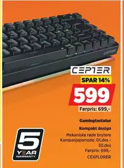 POWER Gamingtastatur, NOK 599 tilbud