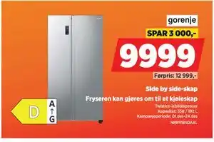 POWER Side by side-skap, NOK 9999 tilbud