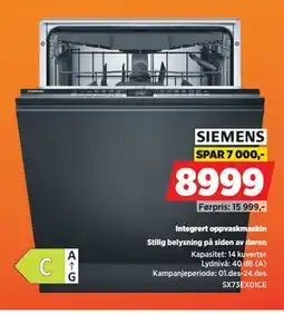 POWER Integrert oppvaskmaskin, NOK 8999 tilbud