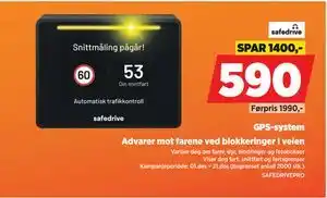 POWER GPS-system, NOK 590 tilbud