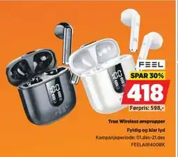 POWER True Wireless ørepropper, NOK 418 tilbud