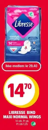 Coop Extra LIBRESSE Bind maxi normal wings tilbud